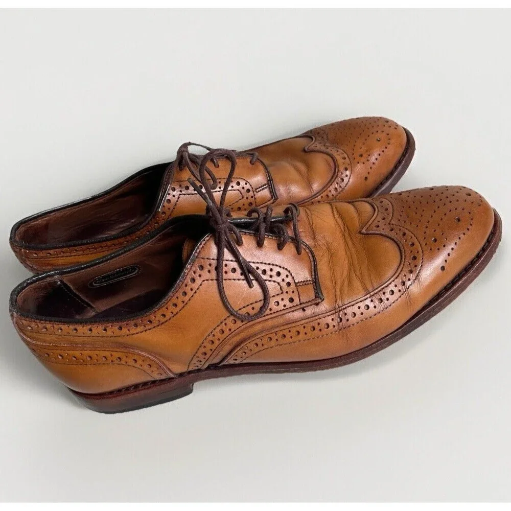 Allen Edmonds 8 D‎ McAllister Wingtip Oxford Dress Shoes Walnut Brown Leather